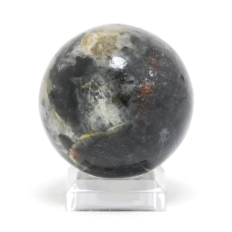 IOLITE WITH SUNSTONE SPHERE