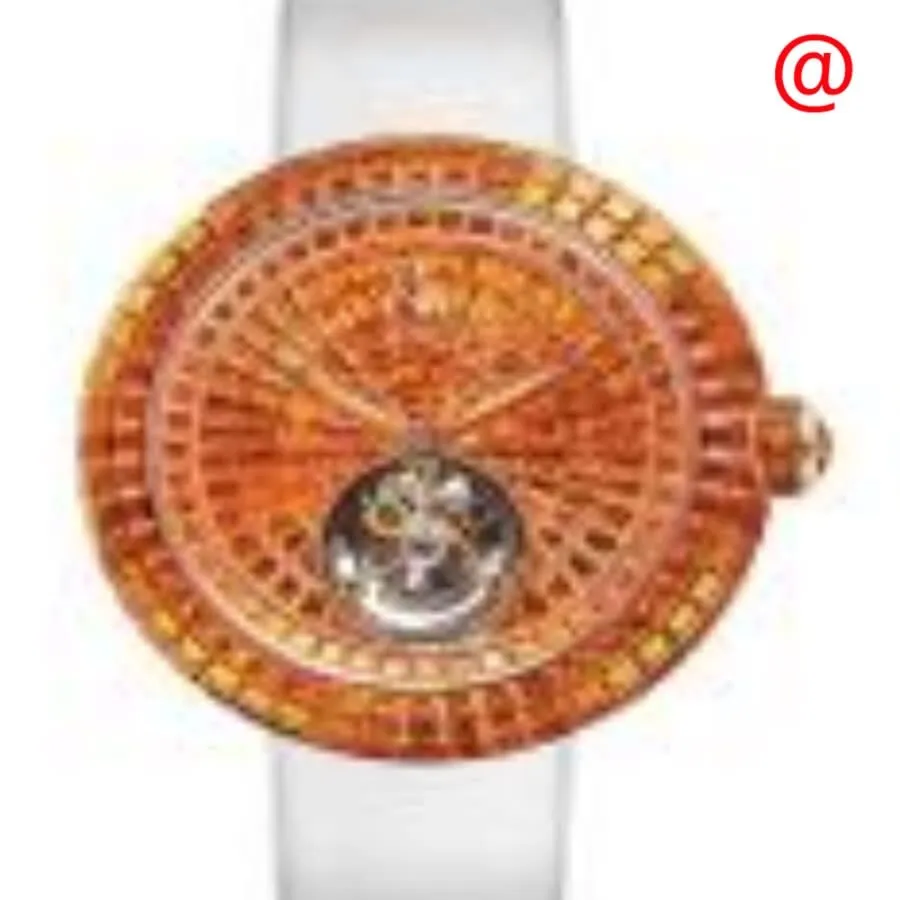 Jacob & Co. Brilliant Tourbillon Hand Wind Diamond Orange Dial Watch BT54340BOBOBBSAA