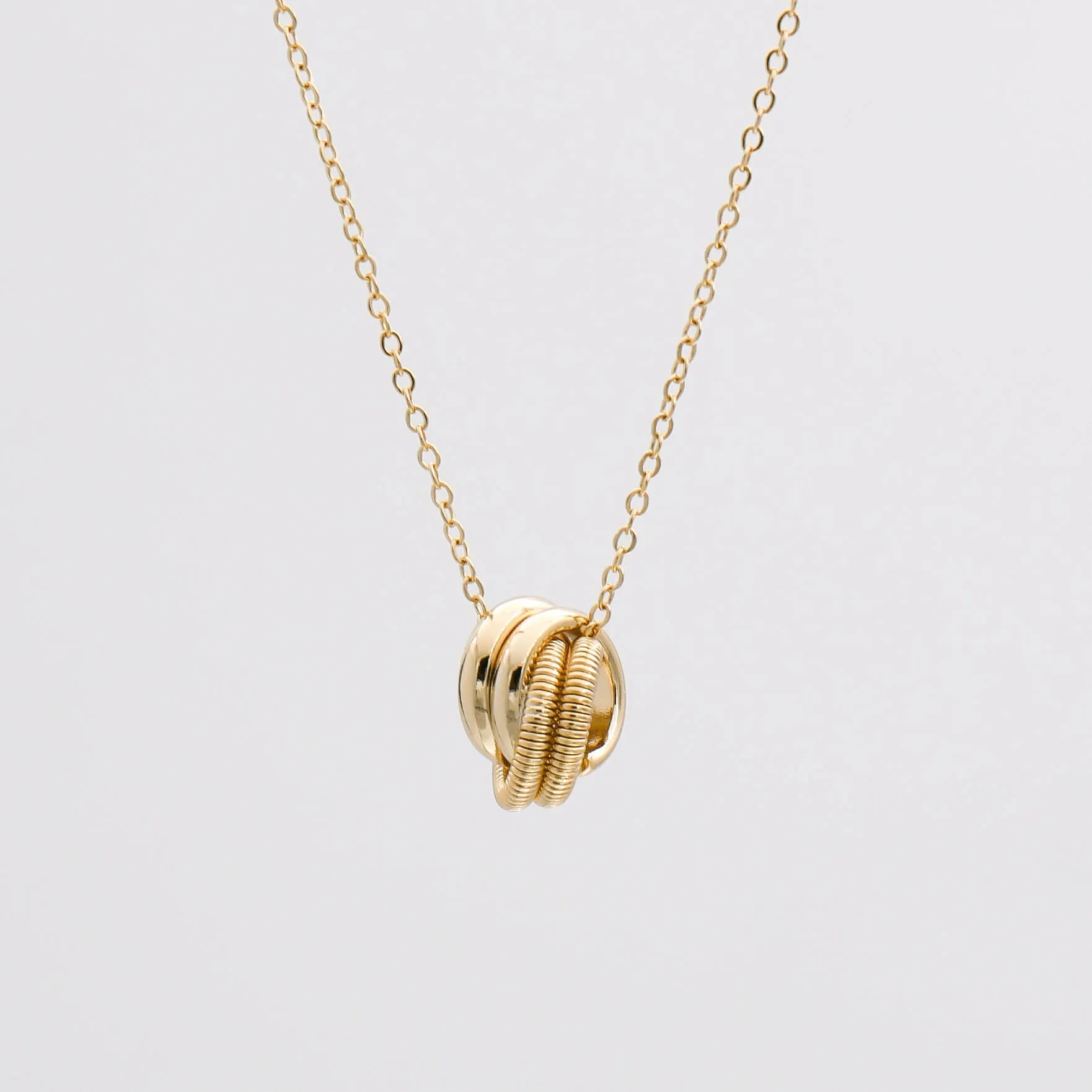 Kacie Contrast Knot Necklace