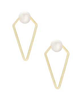Kendra Scott Demi Open Frame Earrings - Gold Metal