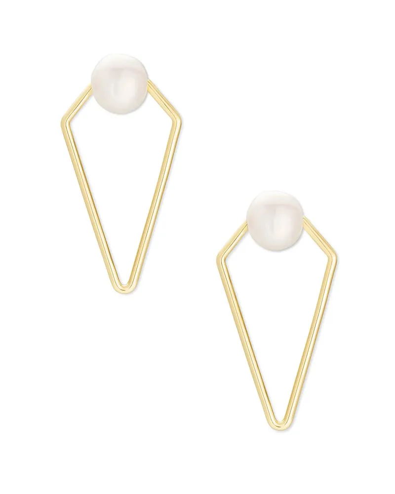 Kendra Scott Demi Open Frame Earrings - Gold Metal