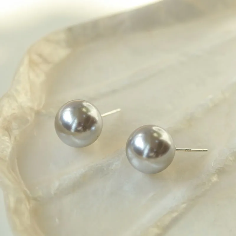 Korean Artificial Pearl Stud Earrings