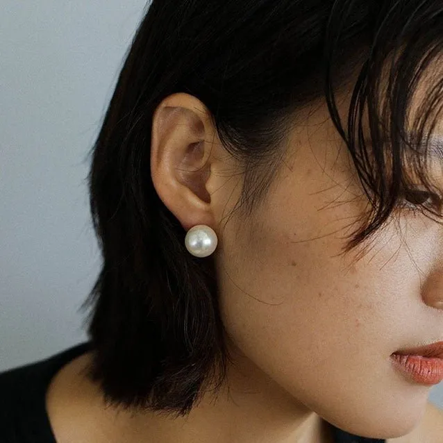 Korean Artificial Pearl Stud Earrings