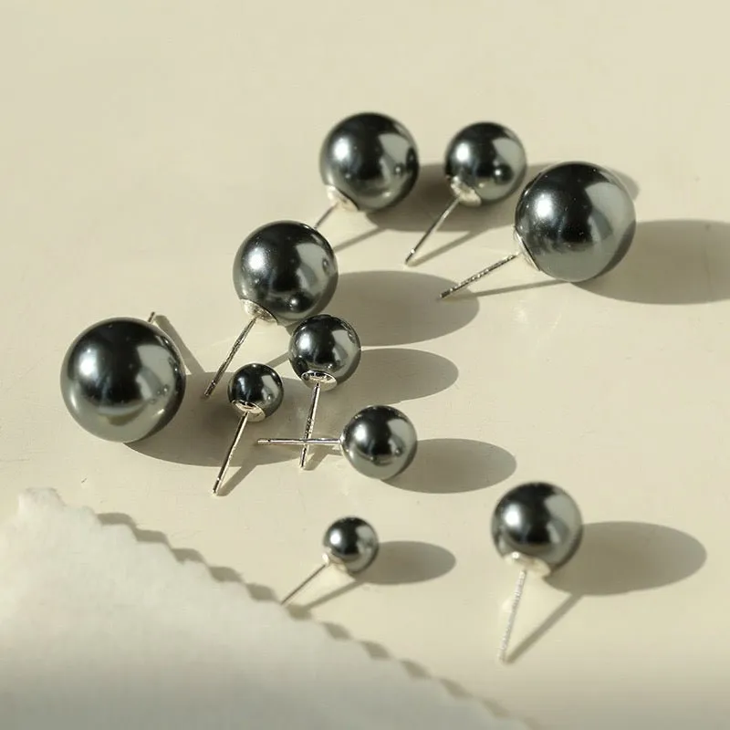 Korean Artificial Pearl Stud Earrings