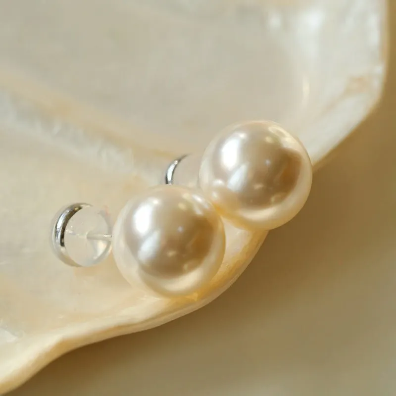 Korean Artificial Pearl Stud Earrings