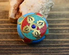 Lapis Double Dorje Bead