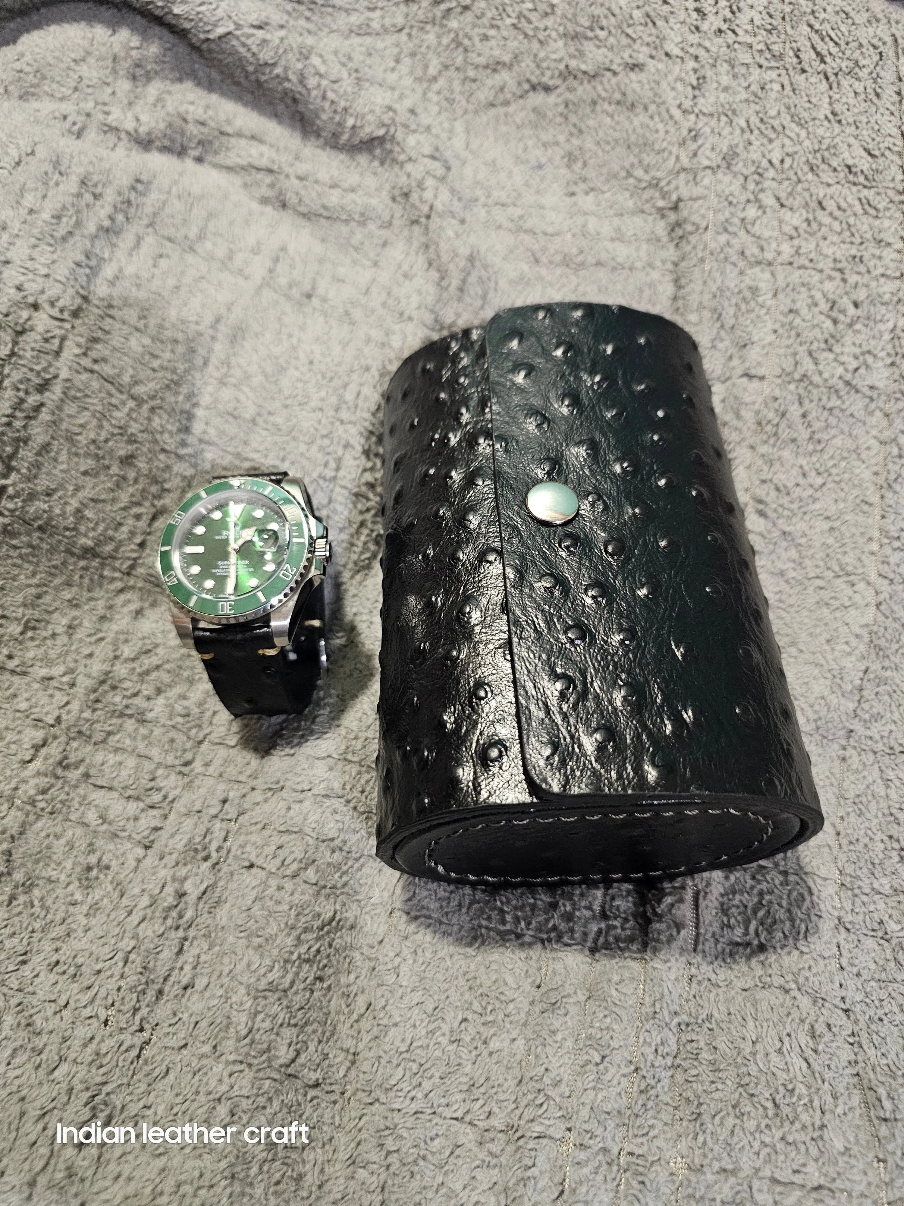 Leather watch case