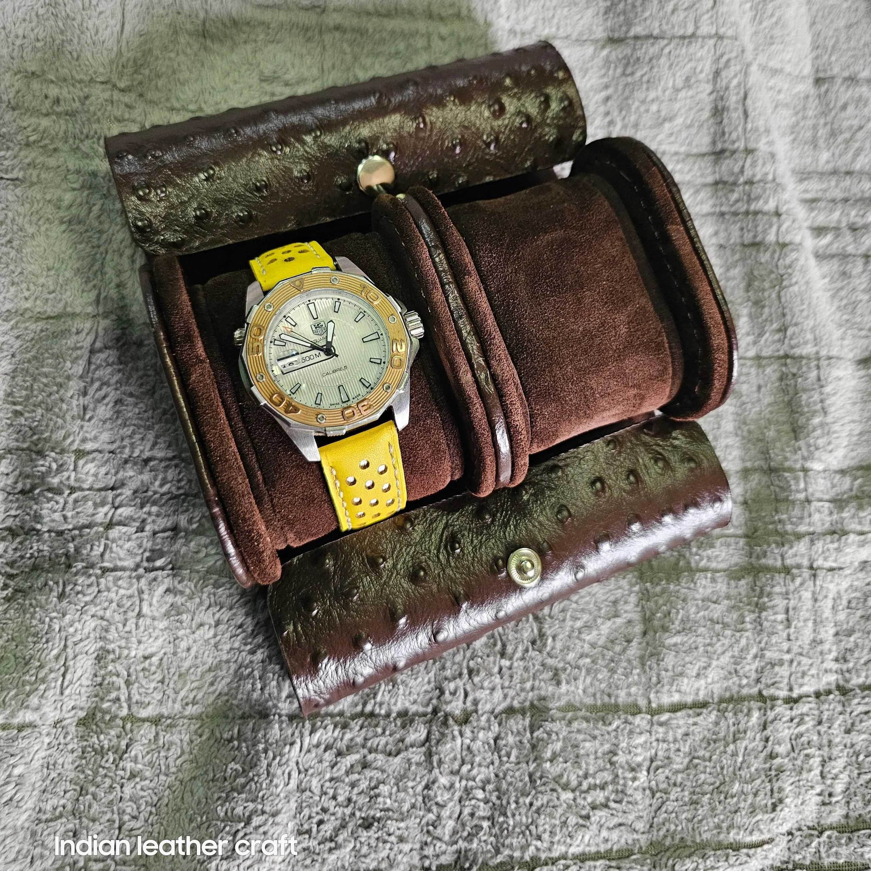 Leather watch case