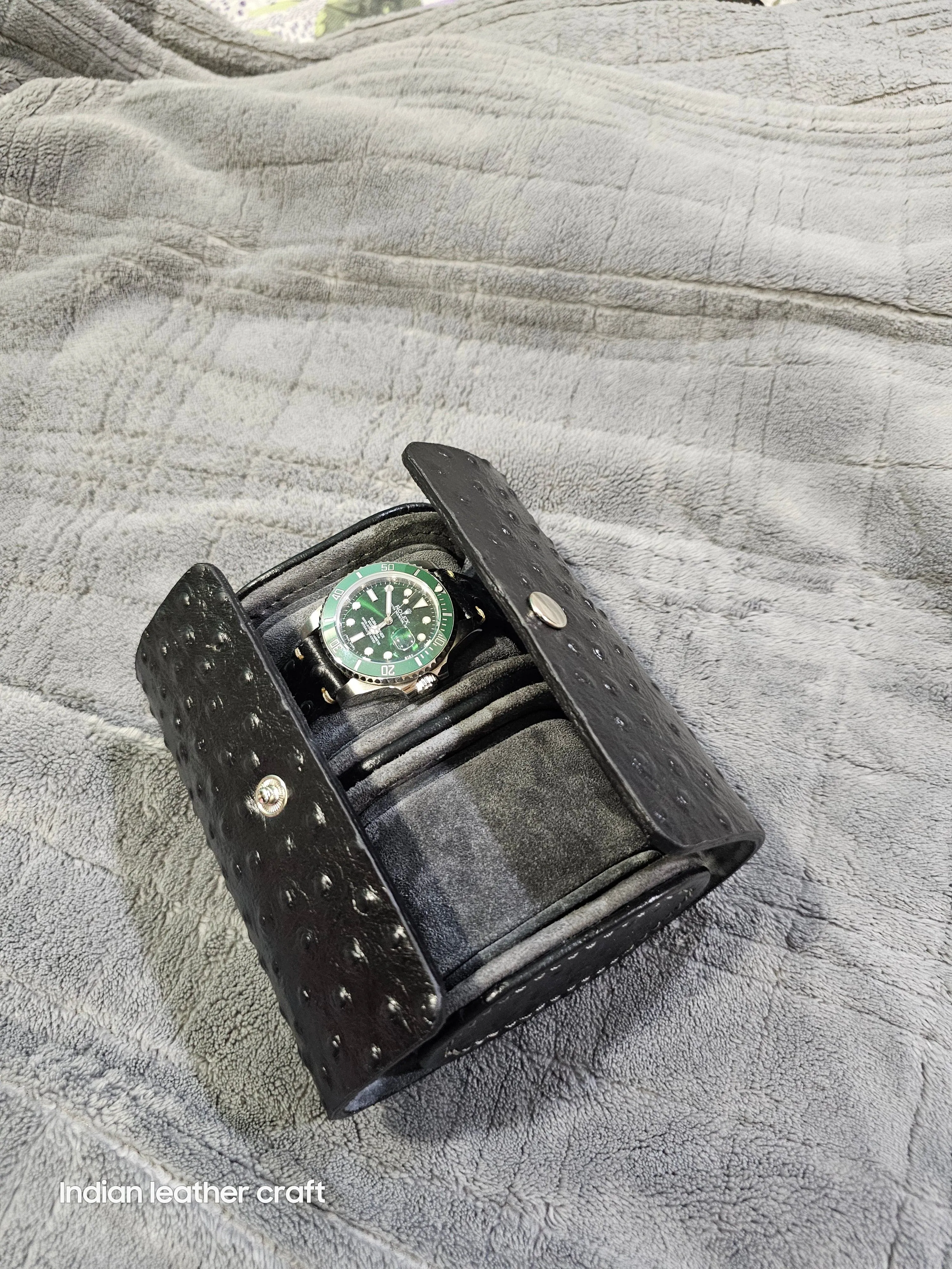 Leather watch case