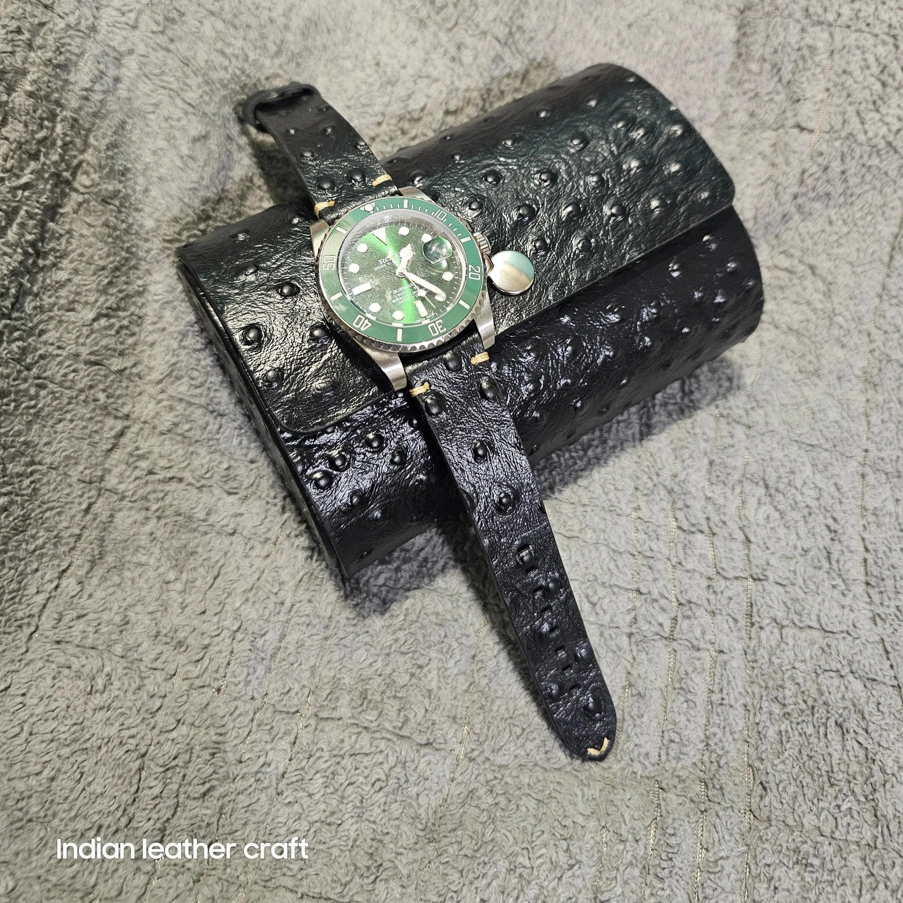 Leather watch case