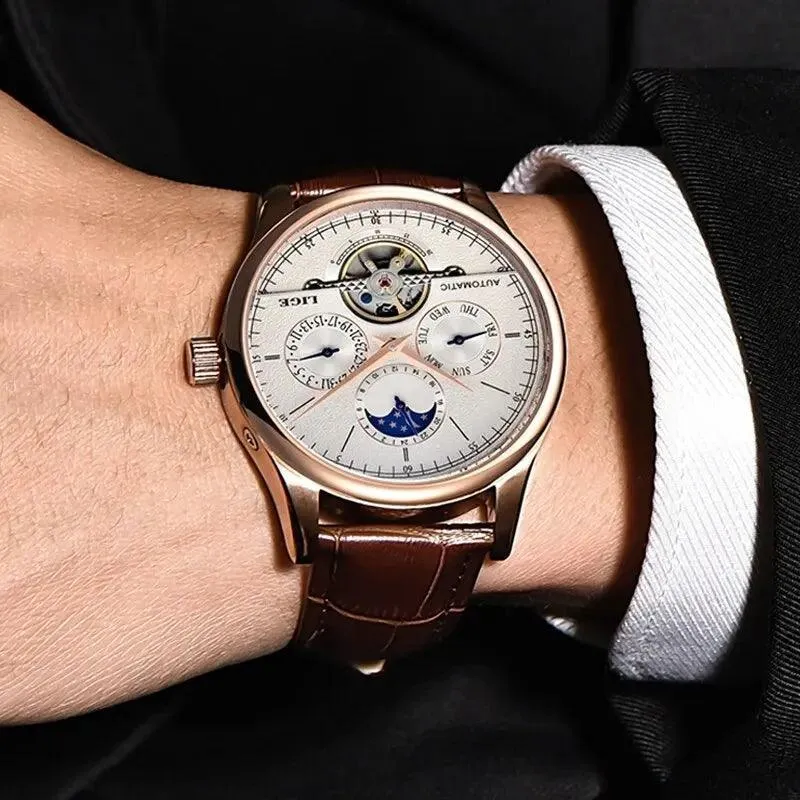 LIGE Tourbillon Watch: Luxury Timepiece with Automatic Movement