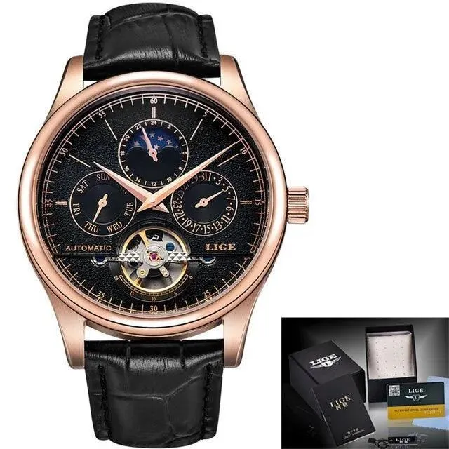 LIGE Tourbillon Watch: Luxury Timepiece with Automatic Movement