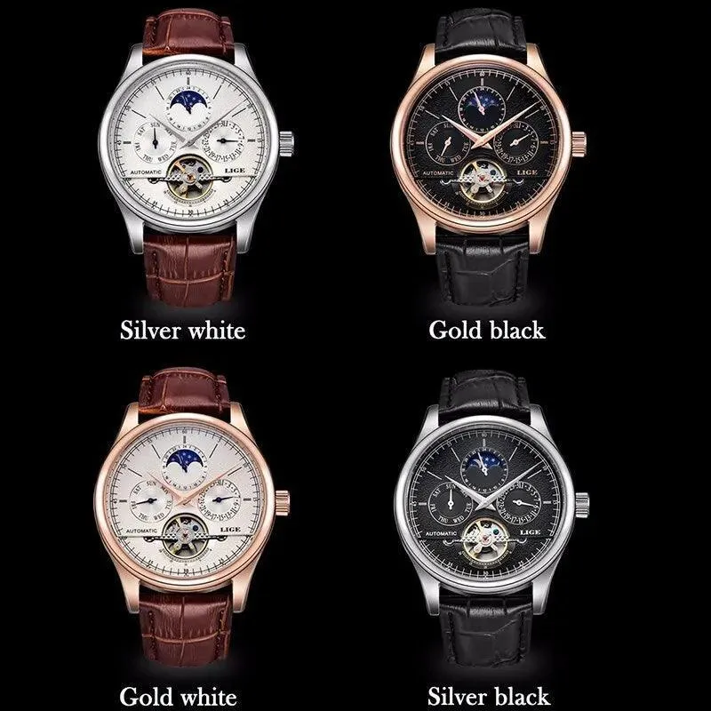 LIGE Tourbillon Watch: Luxury Timepiece with Automatic Movement