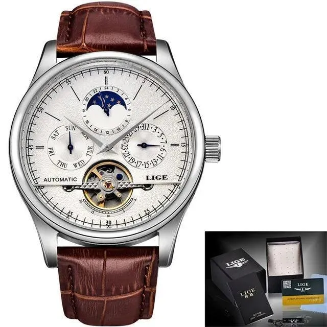 LIGE Tourbillon Watch: Luxury Timepiece with Automatic Movement