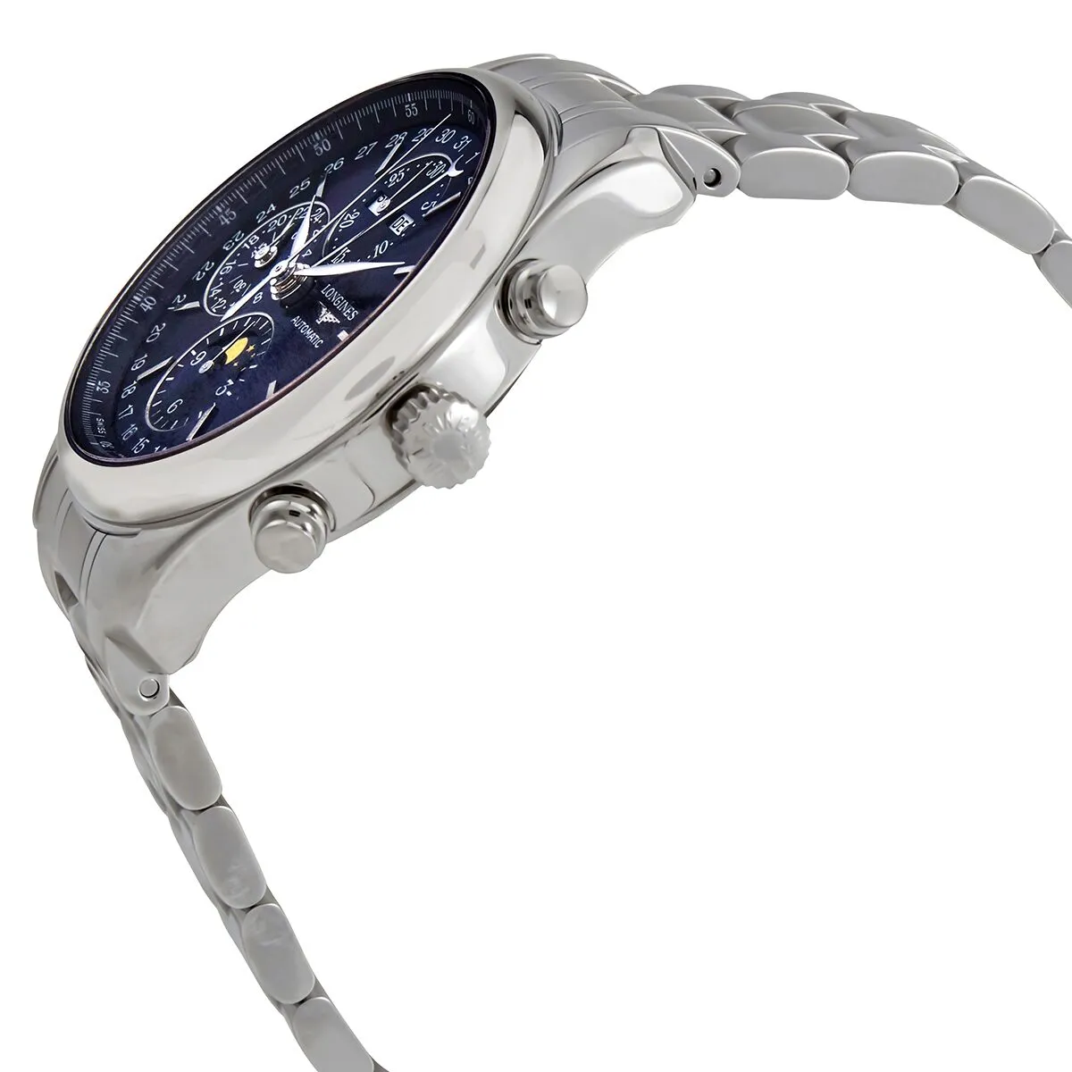 Longines Master Collection Moon Phase Chronograph Automatic Sunray Blue Dial Men's Watch L2.773.4.92.6
