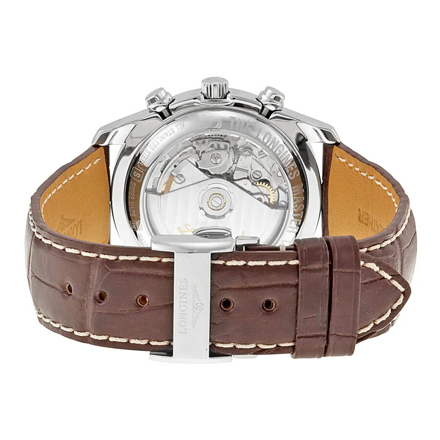 Longines Masters Automatic Chronograph White Dial Brown Leather Men's Watch L26734785