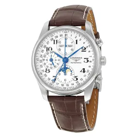 Longines Masters Automatic Chronograph White Dial Brown Leather Men's Watch L26734785