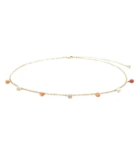 Lotus and Luna Pearl Gold 4mm Dewdrop Necklace