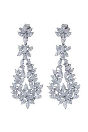 Marquise Teardrop Diamond Earrings