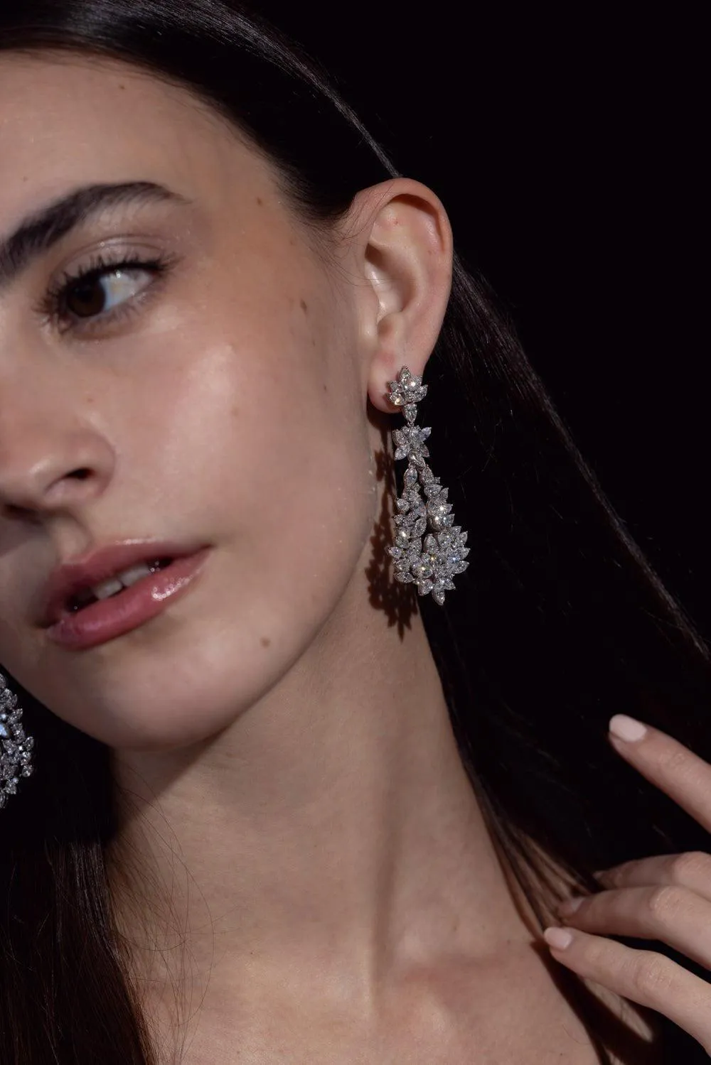 Marquise Teardrop Diamond Earrings