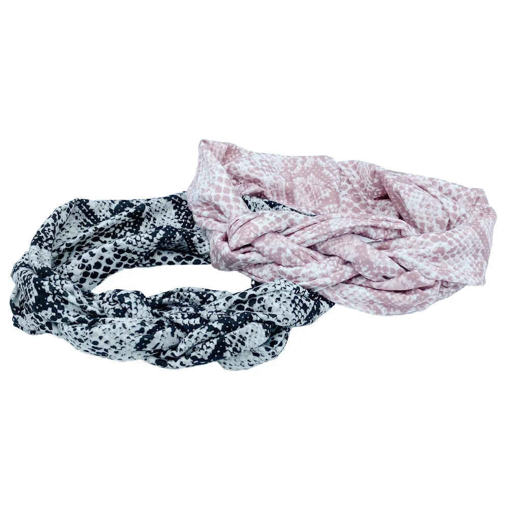 Mauve Snake Infinity Turban