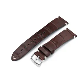 MiLTAT Genuine American Alligator Square Scale, Dark Brown