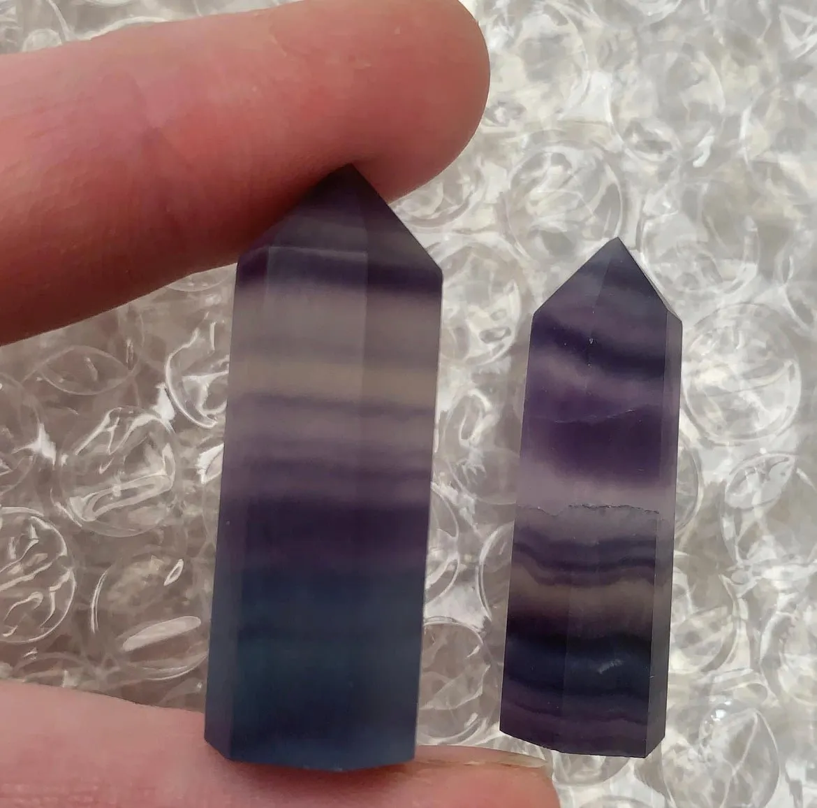 Mini Rainbow Fluorite Point