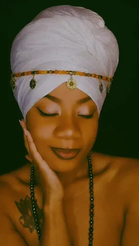Miss Amber Sunflower HeadWrap/scarf Jewelry