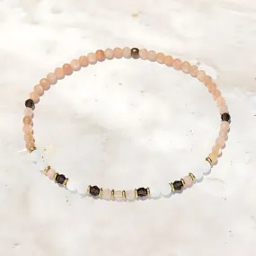 Moonstone and Sunstone Anklet