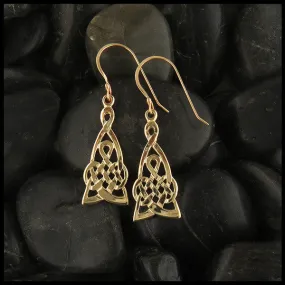 Mother's Knot Earrings in 14K Gold