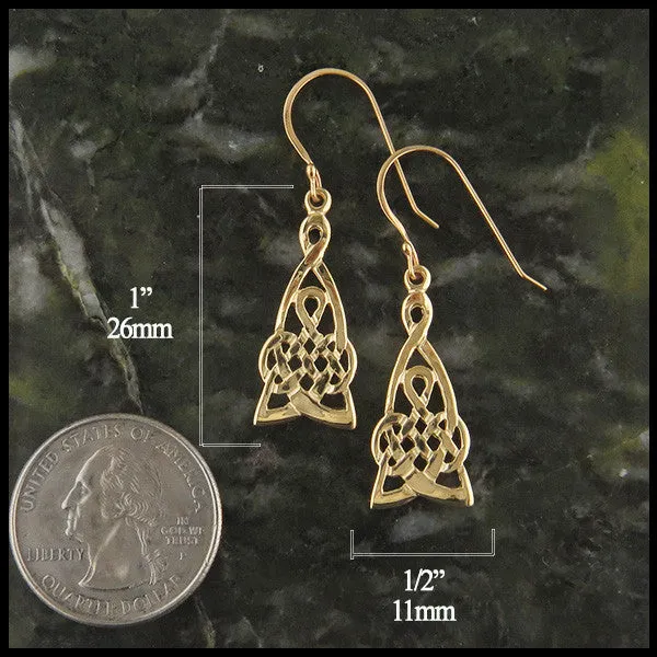 Mother's Knot Earrings in 14K Gold