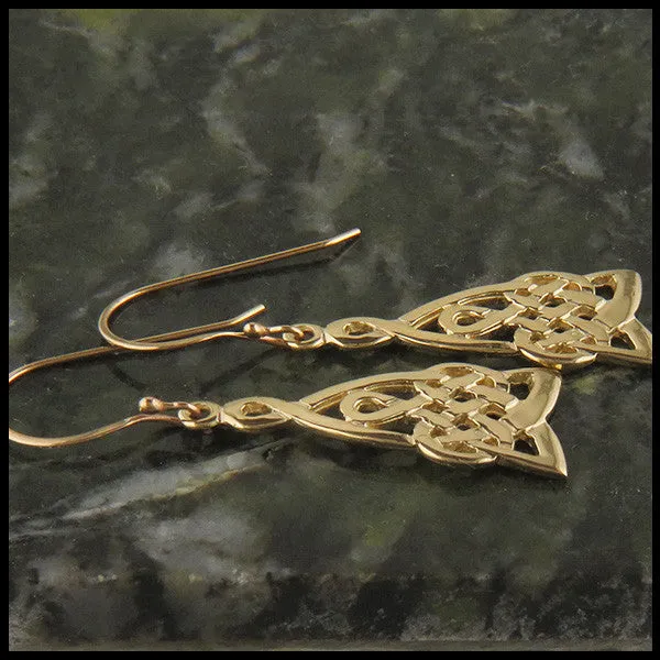 Mother's Knot Earrings in 14K Gold