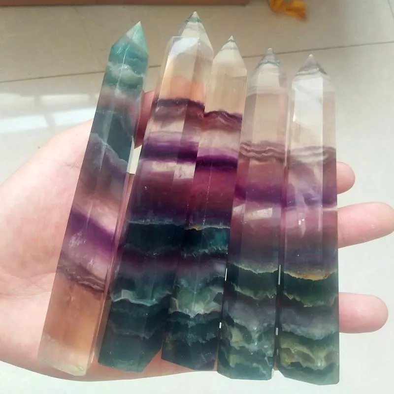 Natural Fluorite Crystal Chakra Stones Protection Spiritual Energy Stone