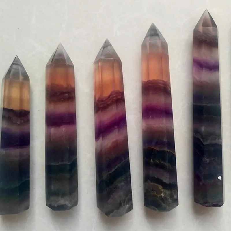 Natural Fluorite Crystal Chakra Stones Protection Spiritual Energy Stone