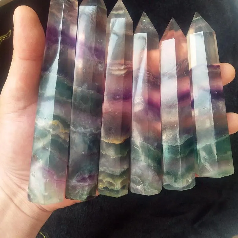 Natural Fluorite Crystal Chakra Stones Protection Spiritual Energy Stone