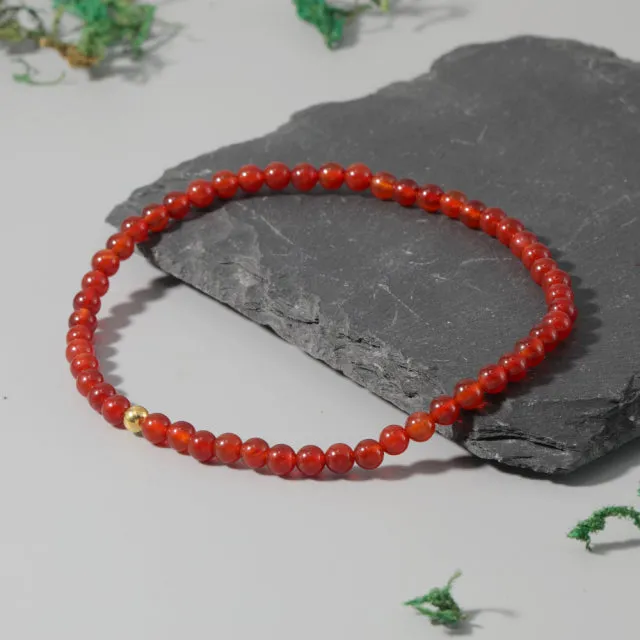 Natural Stone Blue Spotted Stone Beach Women Anklet