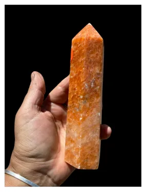 Natural Sunstone Gemstone Tower Obelisk