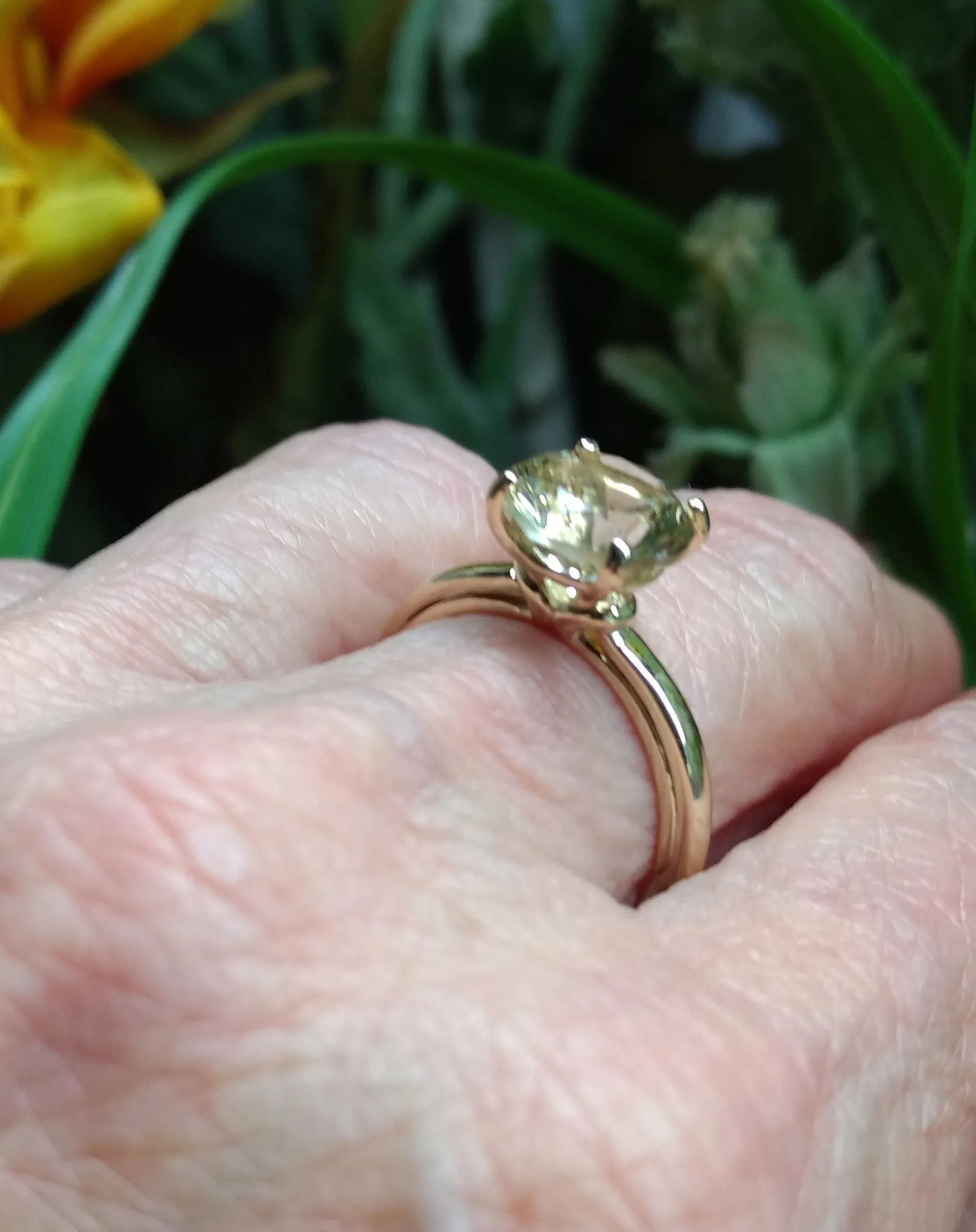 Nature's Bling Ring-Champagne Sunstone