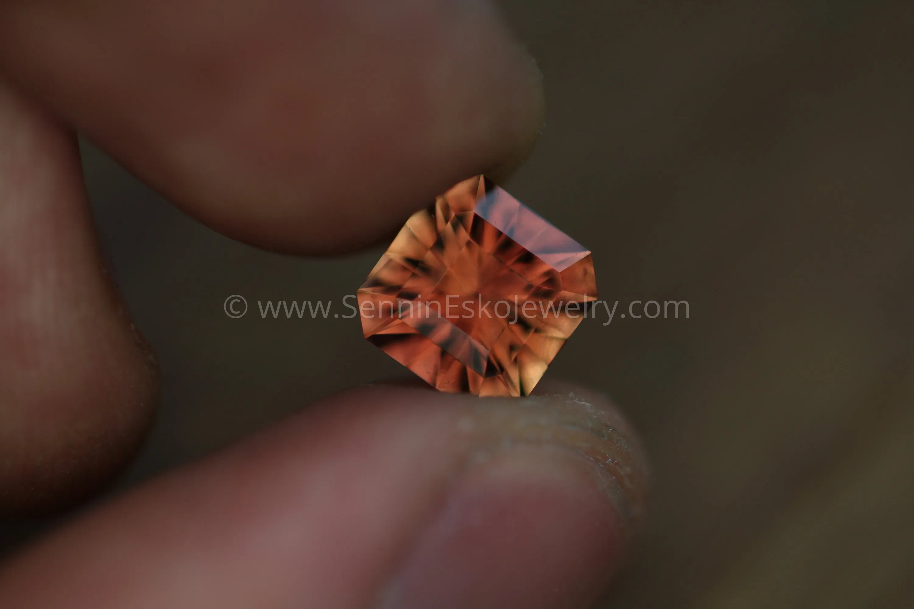 Oregon Sunstone Octagon Square Cut - 8.3mm - 2.5 ct - Precision Cut Gemstone