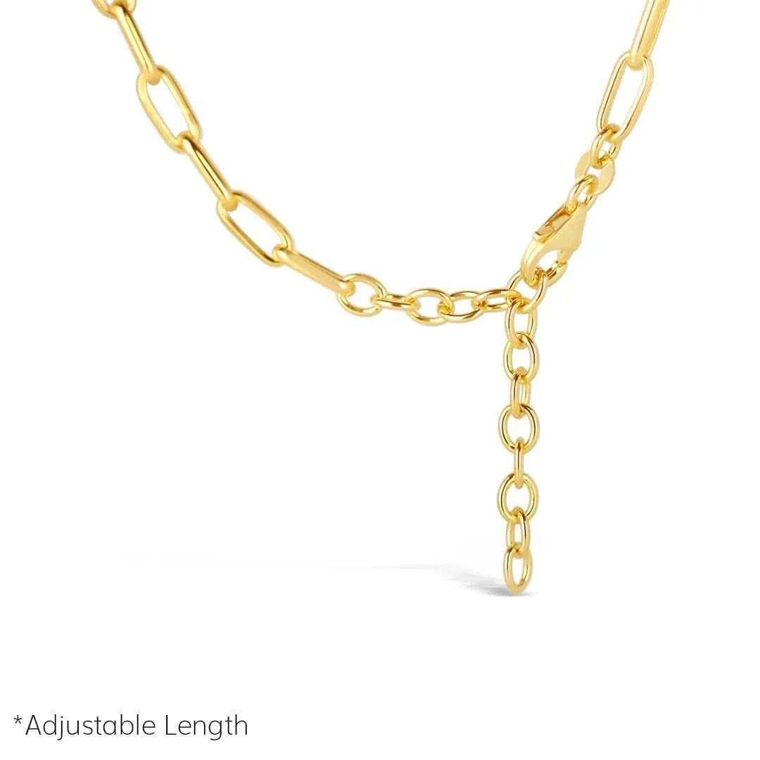 Paperclip Chain Necklace | Gold