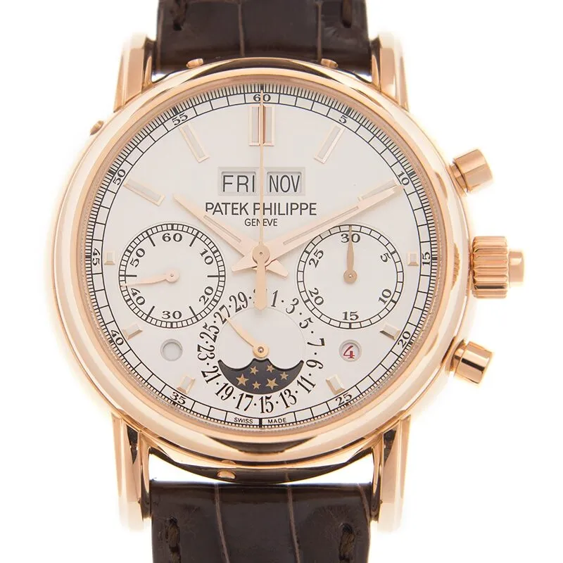 Patek Philippe Grand Complications Perpetual Chronograph Silver Dial Men's Watch 5204R-001