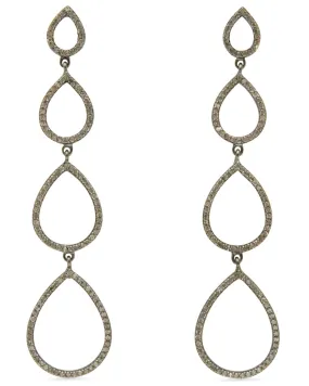 Pave Diamond Teardrop Earrings