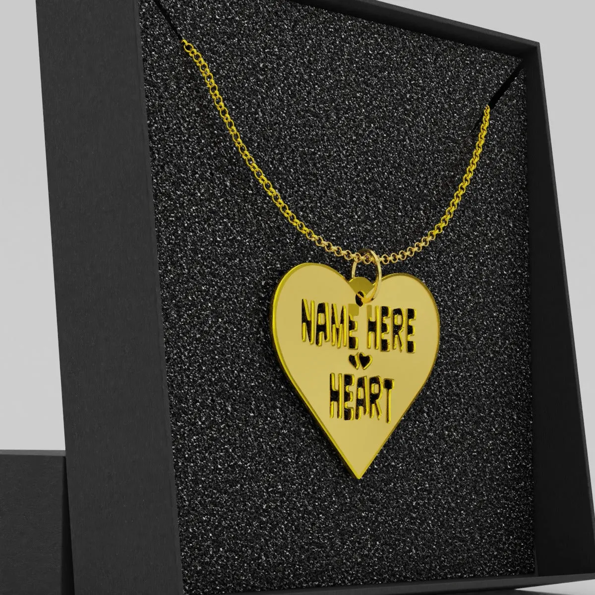 Personalized hearts Valentine Necklace