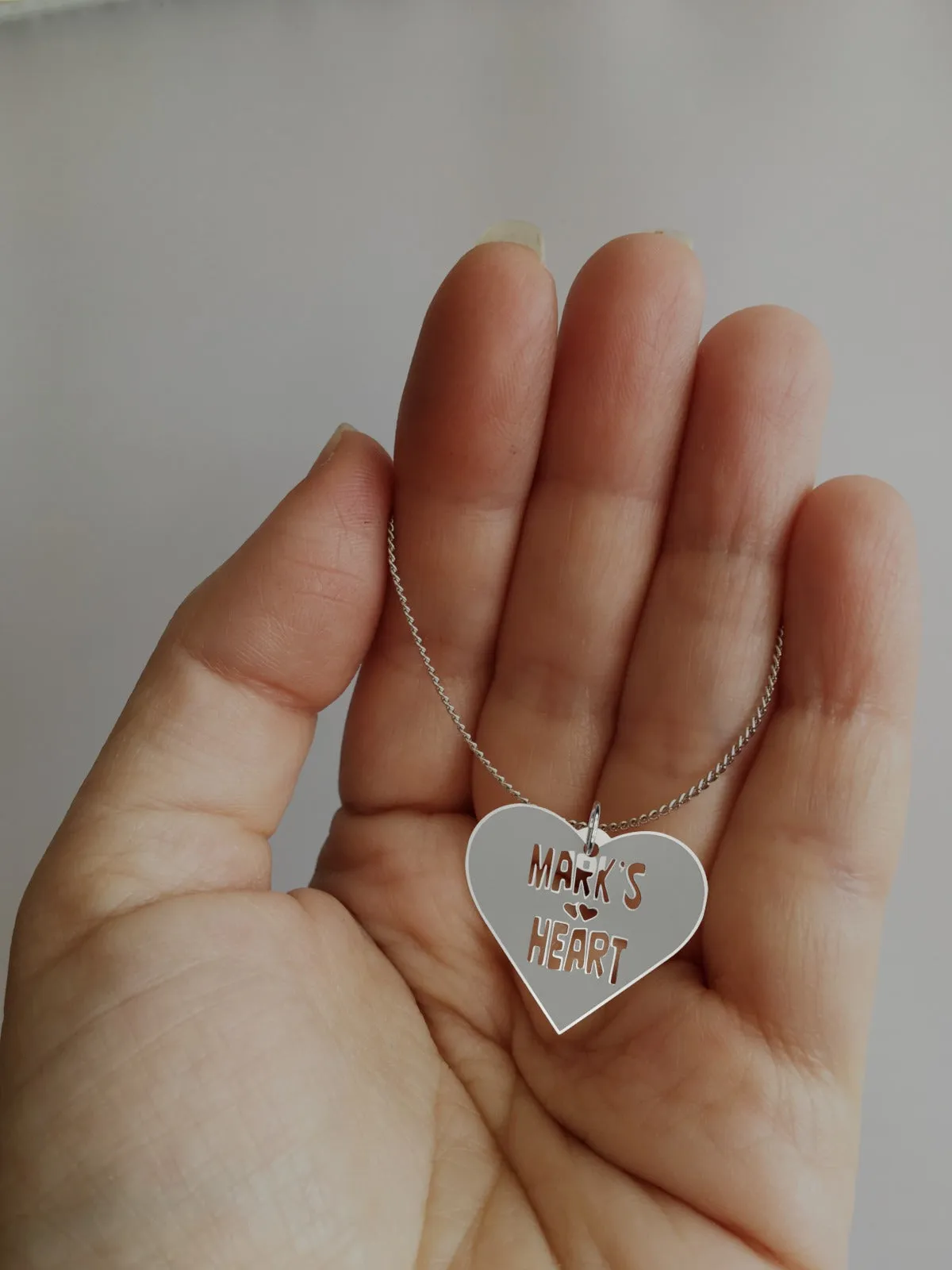 Personalized hearts Valentine Necklace