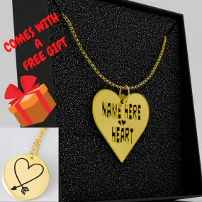 Personalized hearts Valentine Necklace