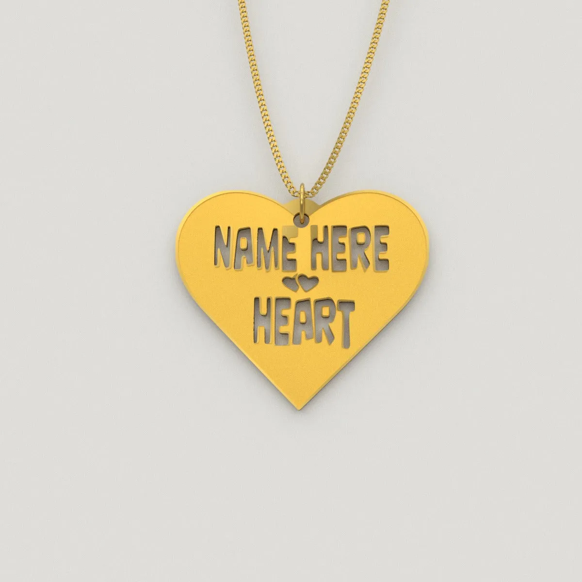 Personalized hearts Valentine Necklace