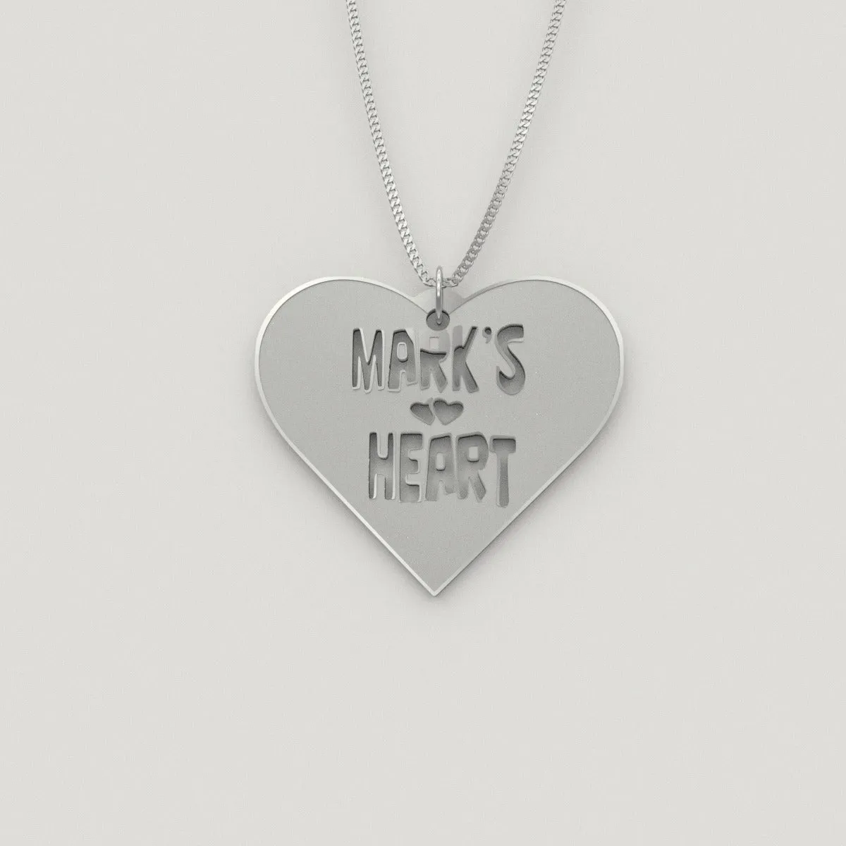Personalized hearts Valentine Necklace