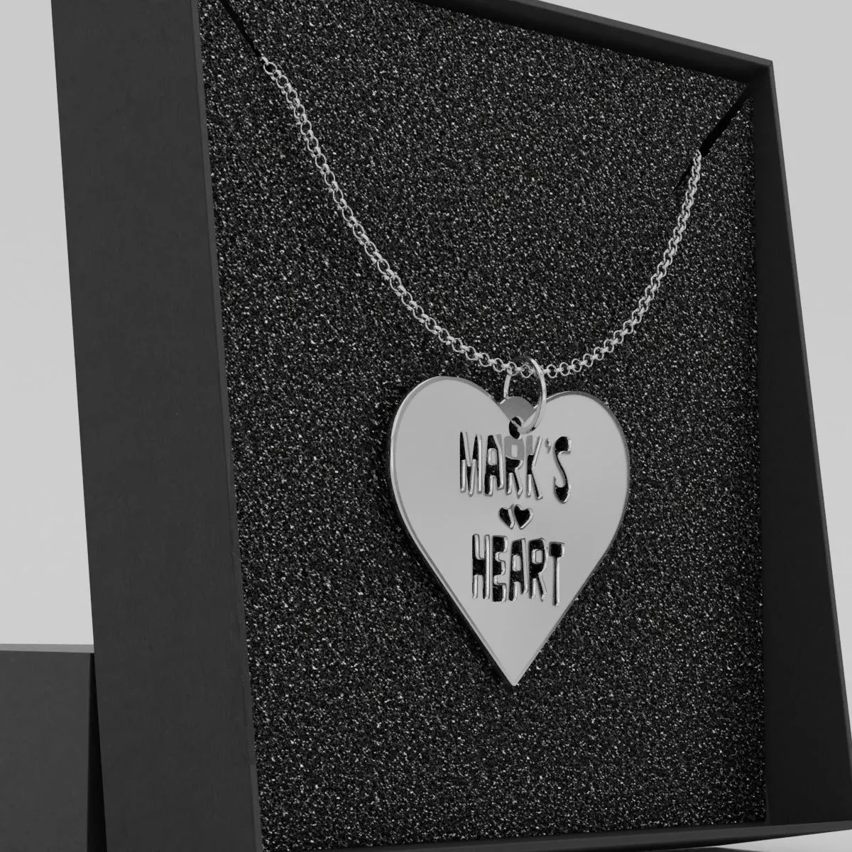 Personalized hearts Valentine Necklace