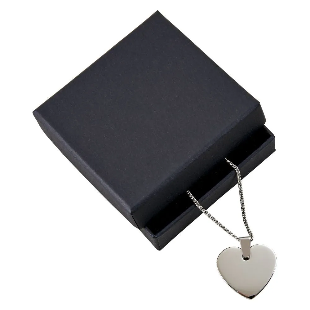 Personalized Silver Heart Pendant Necklace