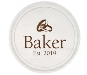 Personalized White Circle Sign